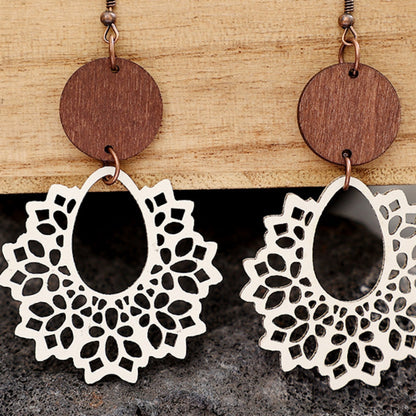 Geometric Cutout Dangle Earrings