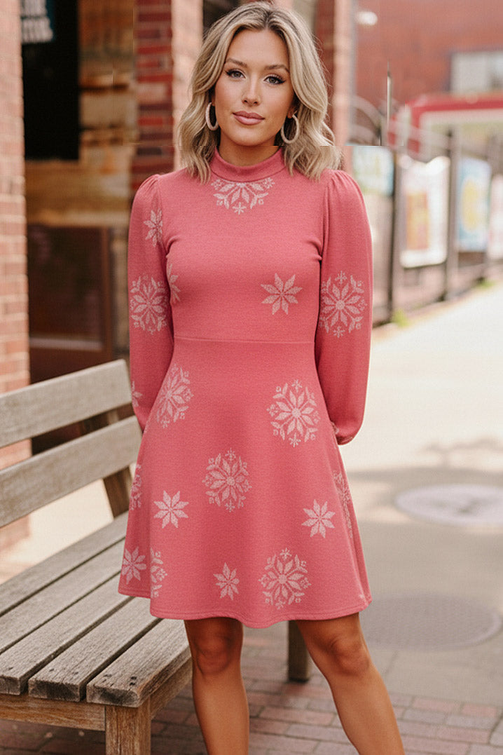 Snowflake Kisses Red Dress